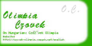 olimpia czovek business card